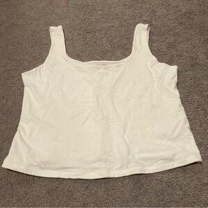 Old Navy Tank Top Women's 2X Square Neck Sleeveless Solid Basic Crop Capsule Top
